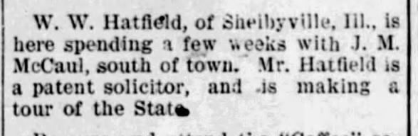 Clipping from Hanford Kings County Sentinel